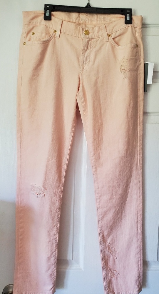 NWT 7 FOR ALLMANKIND SLIM CIGARETTE DISTRESSED